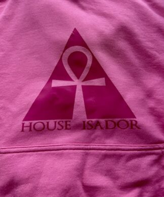 Pink House Isador hoodie with pink logo