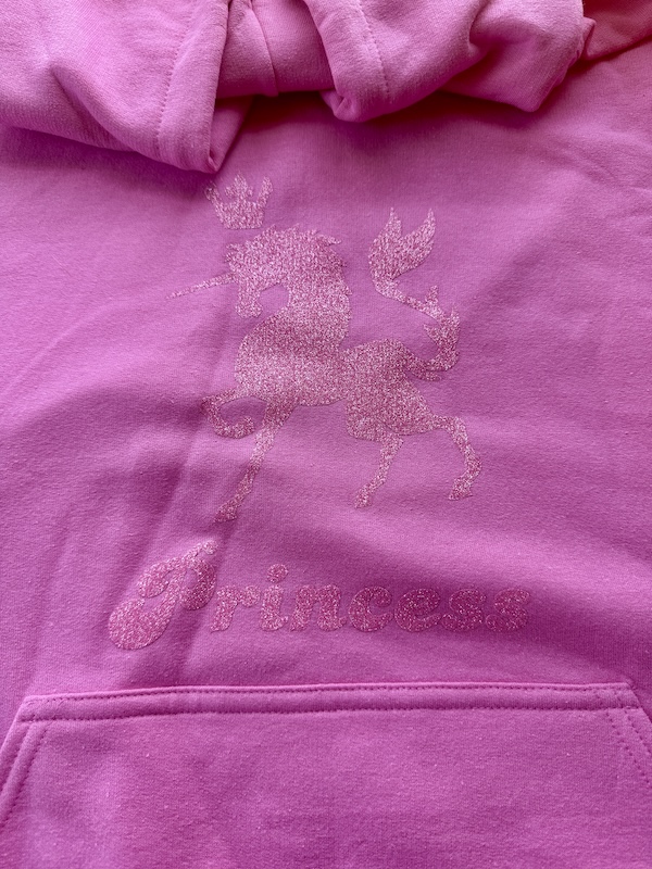 Princess Unicorn Pink Glitter Hoodie